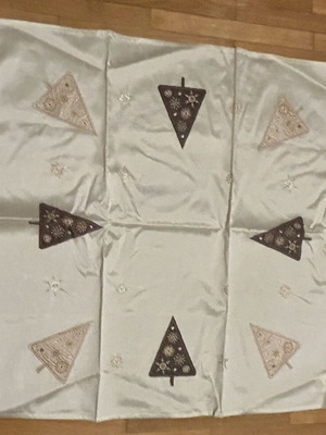 Christmas tablecloth square 85cm beige-gold new