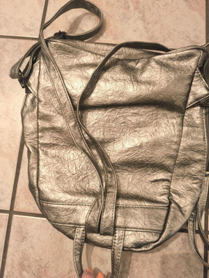 Backpack gray metallic like new