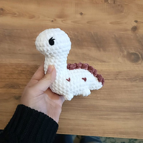 Handmade knitted amigurumi dinosaur toy new