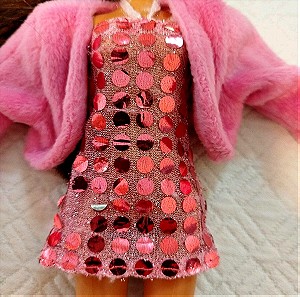 Barbie φόρεμα με γουνακιν