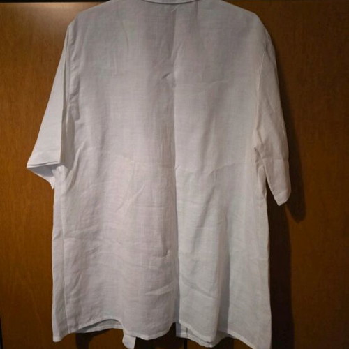 Ulla Popken women's linen shirt like new, white with embroidery