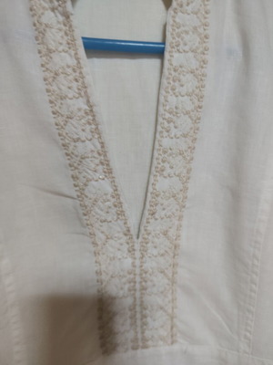 Women's linen blouse used, white, size M