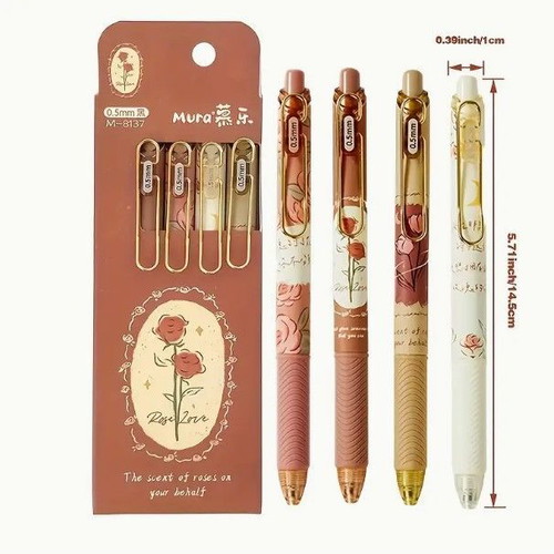 Gel pen set 4 pieces No. 5 new