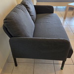 Ikea two-seater sofa dark gray like new
