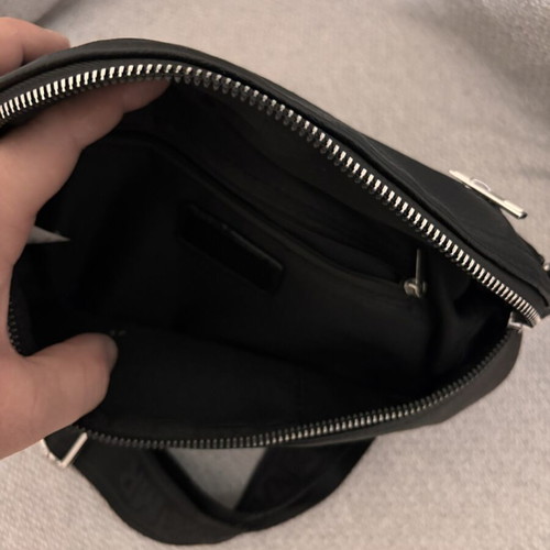 Crossbody bag new, black synthetic leather