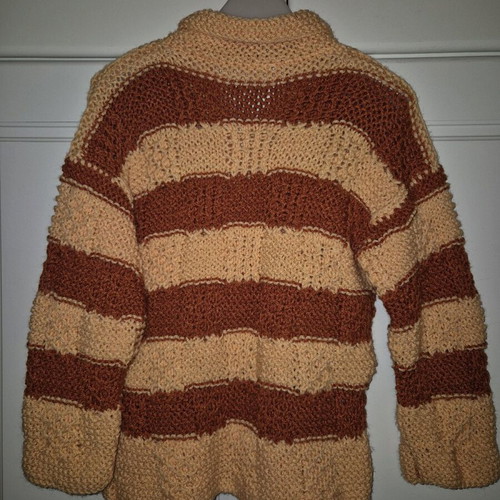 Handmade knitted cardigan new with cat buttons for ages 7-9