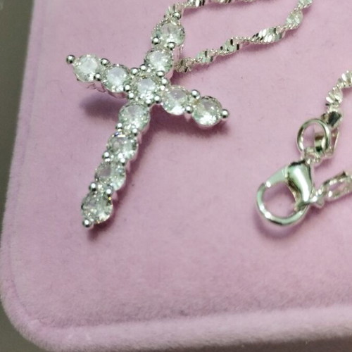 Silver chain with cross new in a nice box
