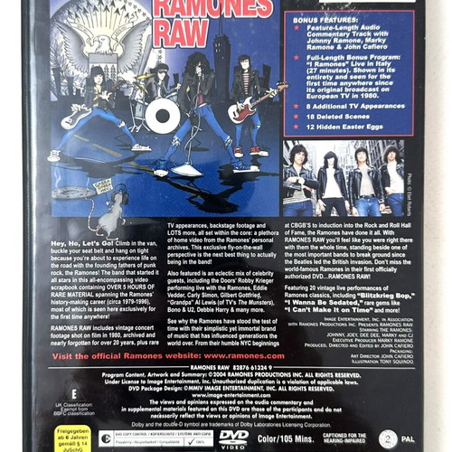 Ramones Raw DVD used, punk genre