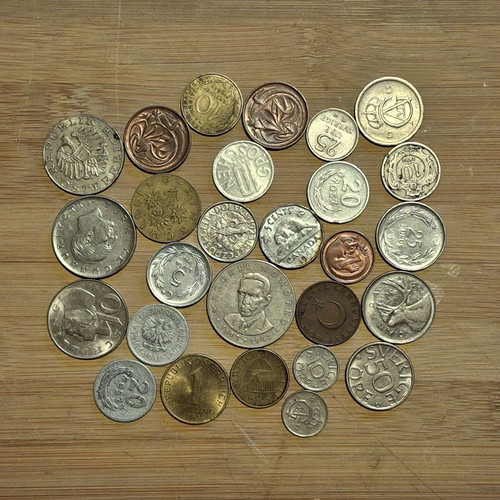 Coins from foreign countries used