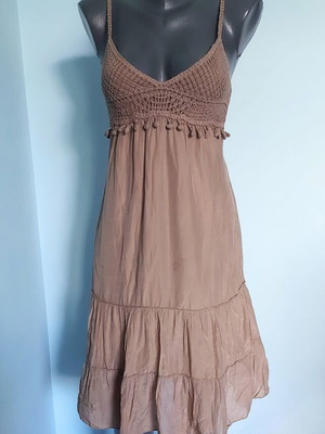 Ιταλική vintage φόρεμα με χειροποίητη δαντέλα και μετάξι, σαν καινούργιο