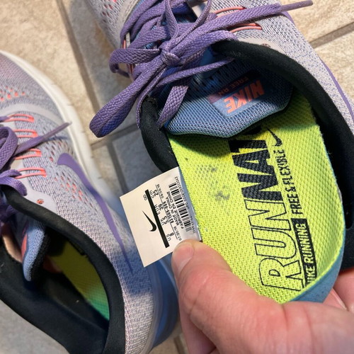Nike Free 5.0 women's running shoes gray with purple like new