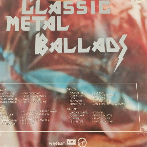 Classic Metal Ballads double vinyl record used