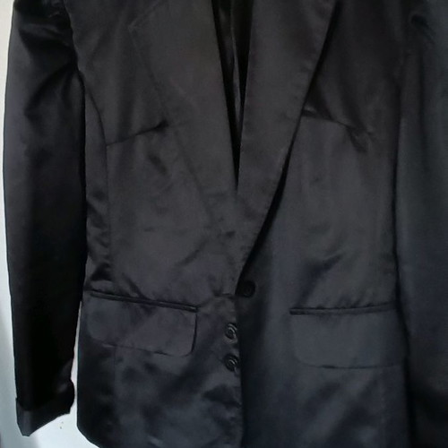 Satin jacket used, black with back design