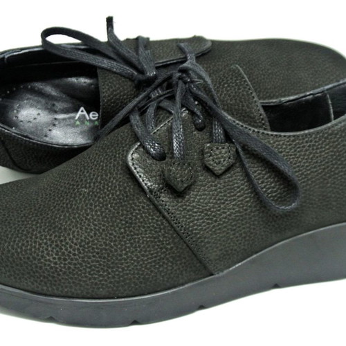 Aerostep leather anatomical shoes black new, size 38