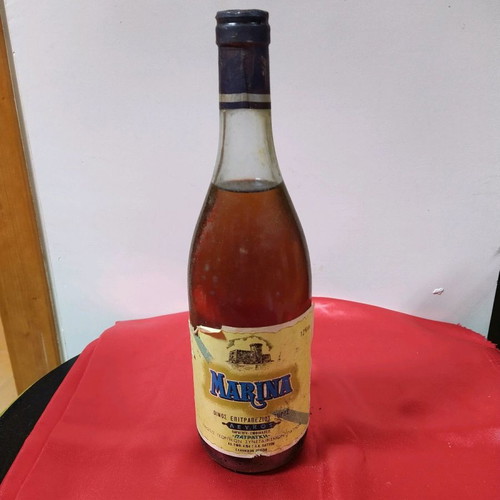 Various old and rare wine bottles