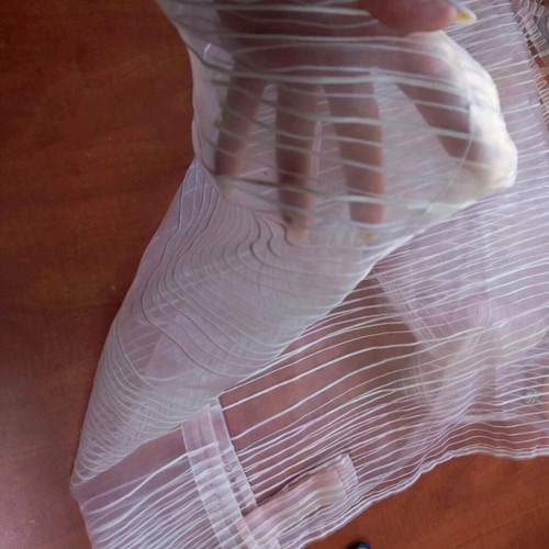 Transparent curtain for curtain rod used 1.40x1.40cm