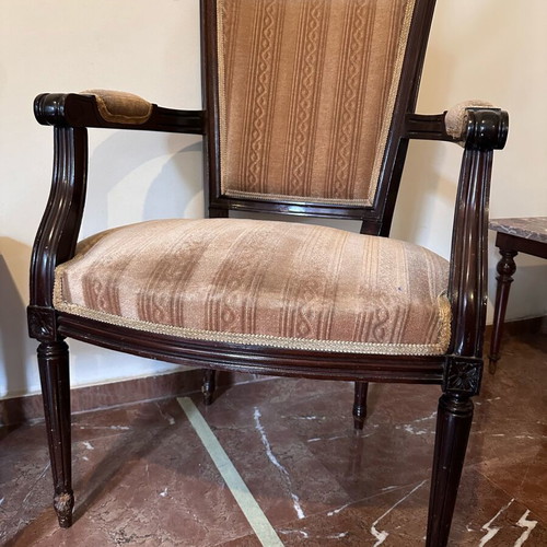 Vintage dark wood living room set like new