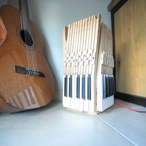 Portatif handmade lamp from old piano keys made to order