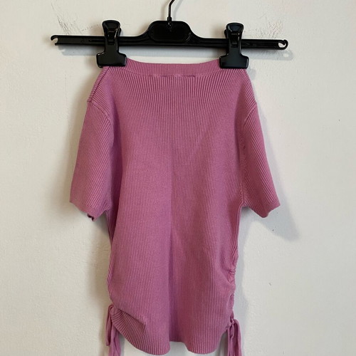 Tally Weijl ribbed top with ties like new, xs, pink