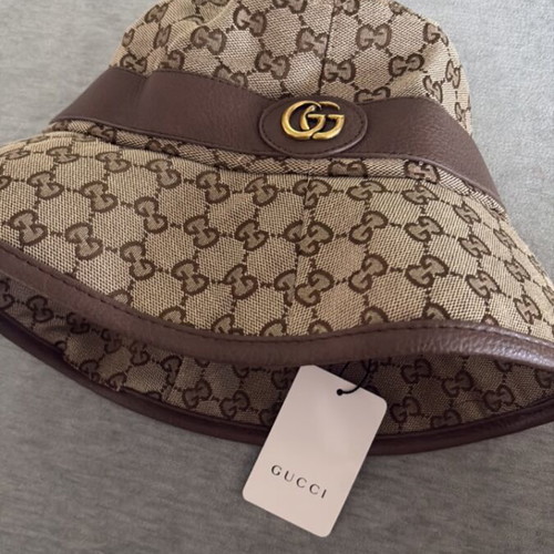 Gucci GG canvas bucket hat beige brown new, one size