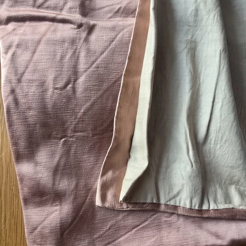 Bed Cover Satin Fabric 2 Pieces Used, Cotton Lined