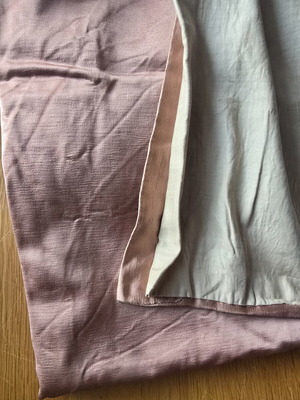 Bed Cover Satin Fabric 2 Pieces Used, Cotton Lined