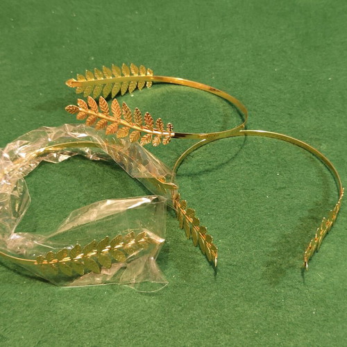 Set of 3 Gold Leaf Metal Hairbands
