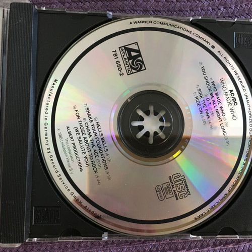 AC/DC Who Made Who CD used, hard rock album