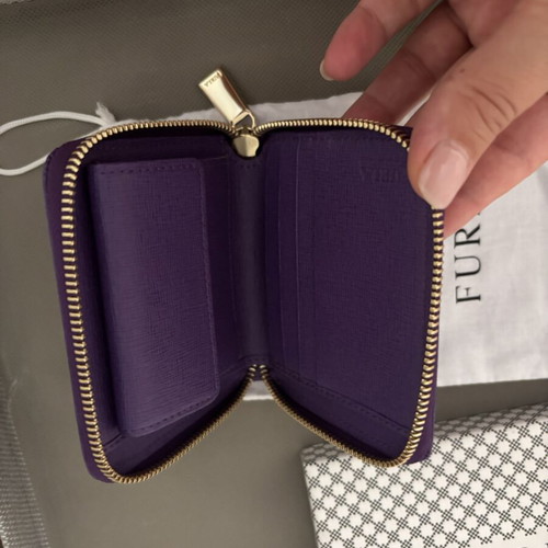 Furla leather wallet, purple