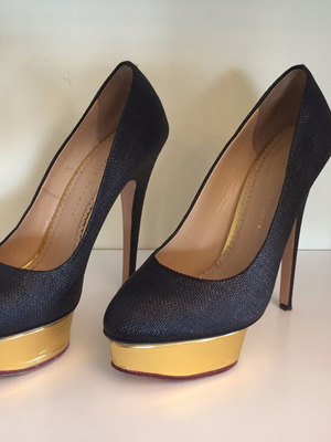 Γόβες Charlotte Olympia καινούργιες, δερμάτινες με raffia, μέγεθος 40