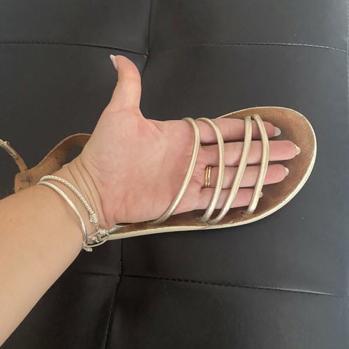 Ancient Greek Sandals platform sandals, size 37, gold