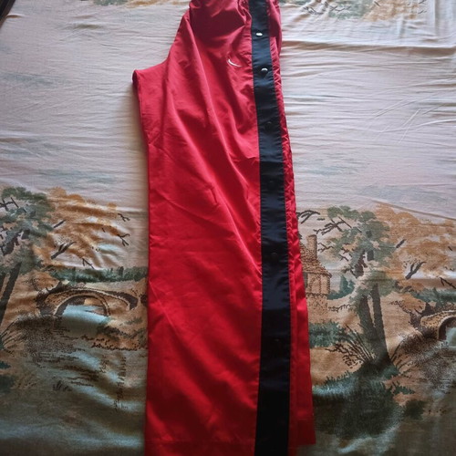 Nike sports pants with side buttons like new, black and red, size L