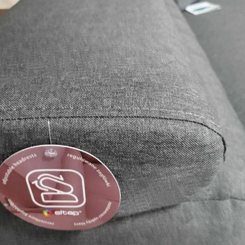 Gray fabric corner sofa with sleep function and storage new