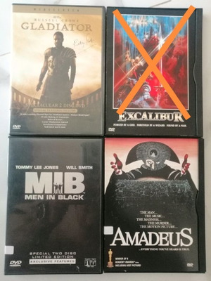 Πακέτο 3 DVD μεταχειρισμένα με υπότιτλους, δράσης, περιπέτεια, δράμα
