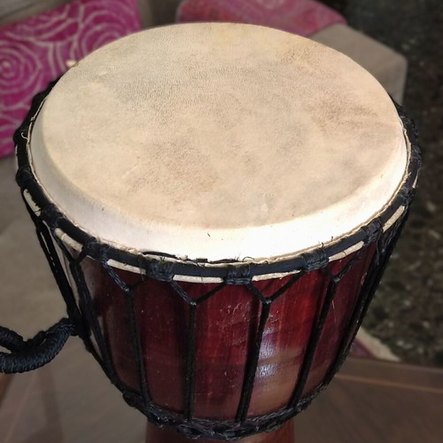 Handmade Djembe drum from Indonesia like new, solid wood 57cm