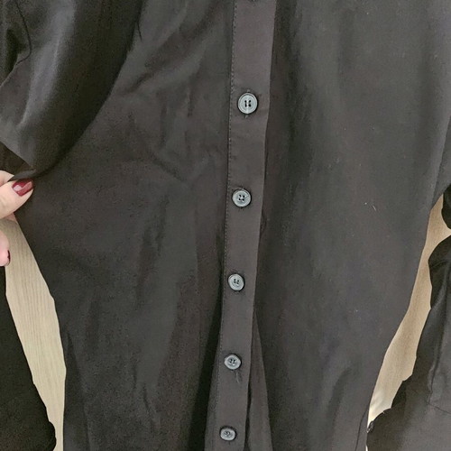 Zara black slim fitted shirt-style dress like new, size small