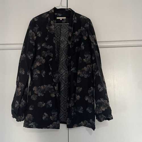 Vassia Kostara blazer, size small, black multicolor