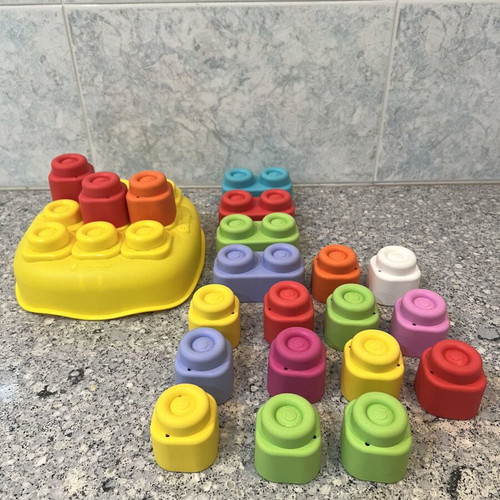 Clementoni Baby Clemmy soft building blocks set used, 20 pieces