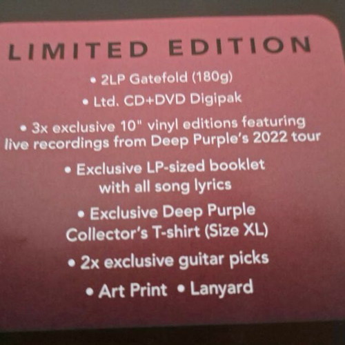 Deep Purple =1 2024 Box Set like new, 2LP+3x10" vinyl, CD, DVD, extras
