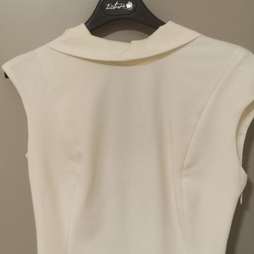 Rococo Mini Bodycon dress with open back, white