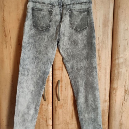 Jeggings acid wash carbon burnt tie dye large, new