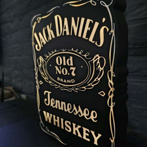 Lightbox Jack Daniels 3D Print USB Powered