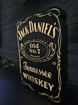 Lightbox Jack Daniels whiskey 3D print με καλώδιο USB