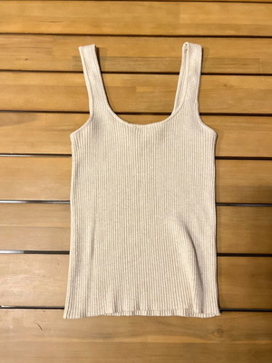 Oysho Ribbed Tank Top μπεζ σαν καινούργιο, μέγεθος S
