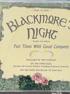 Blackmore's Night Past Times With Good Company 2CD promo used, folk