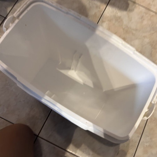 Portable sea cooler like new, blue plastic with handle lock