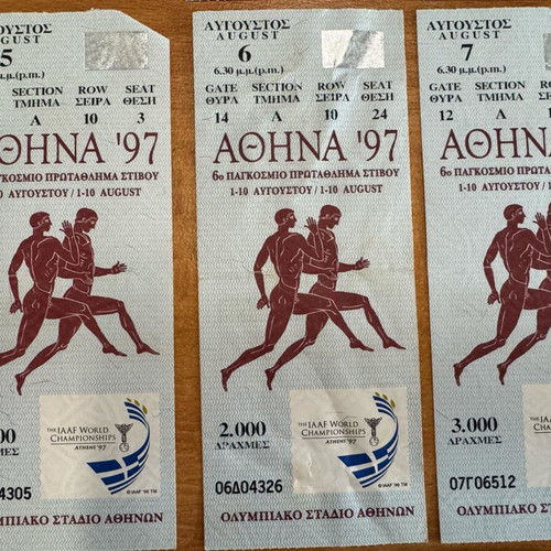 Ticket pack from 1997 World Athletics Championships like new