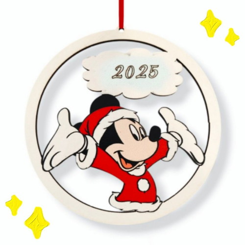 Wooden Christmas ornament Mickey new 10cm
