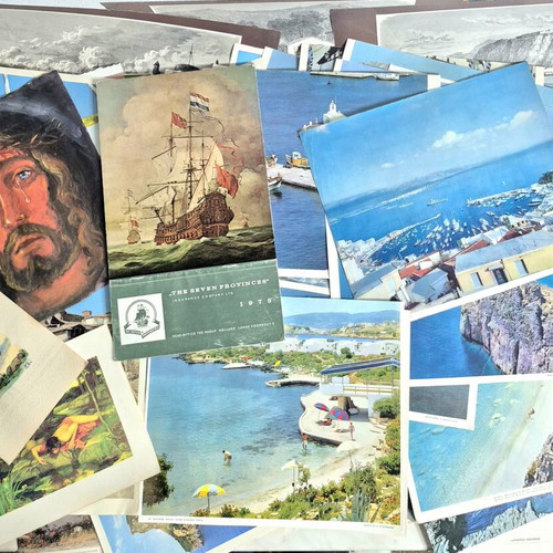 Large collection of vintage posters, calendars and photos used