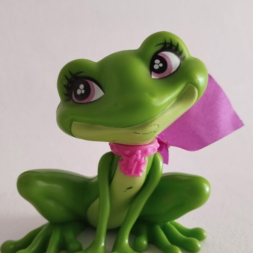 Barbie Princess Power Frog figure used, 7 cm